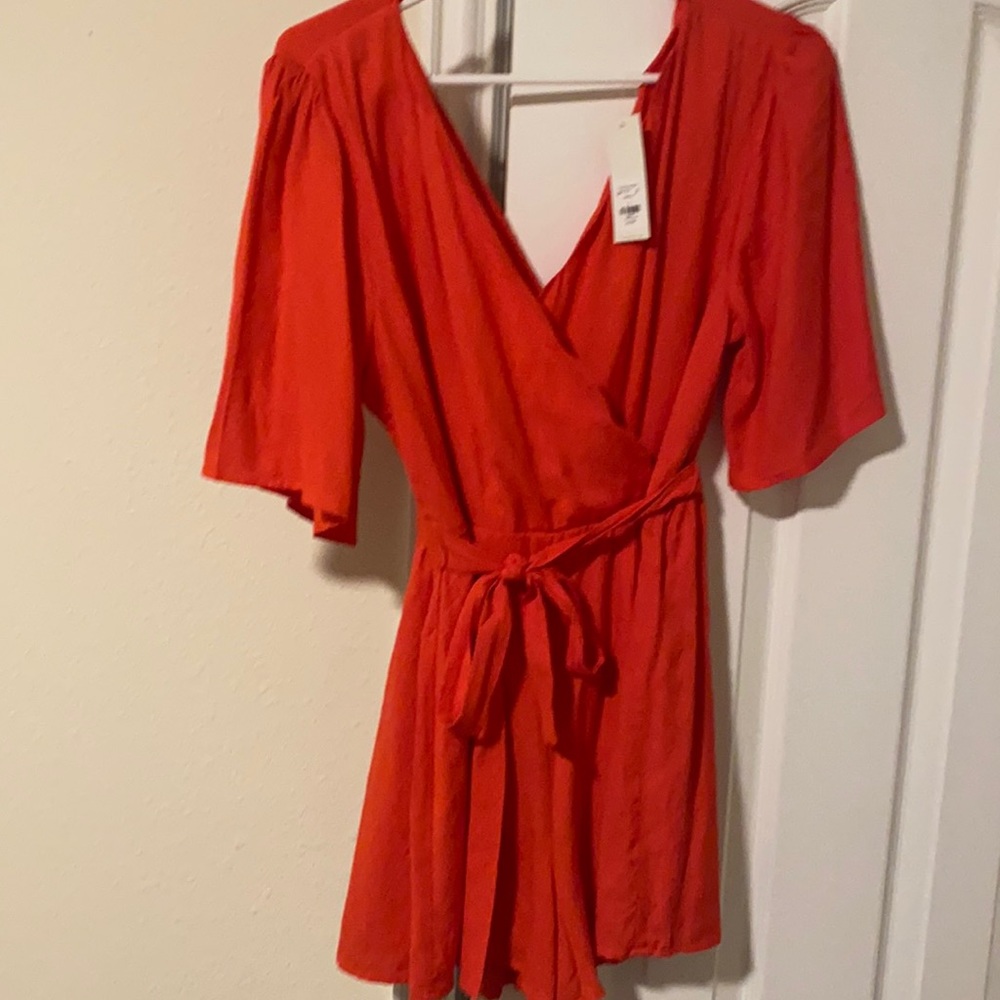 Red Orange Romper